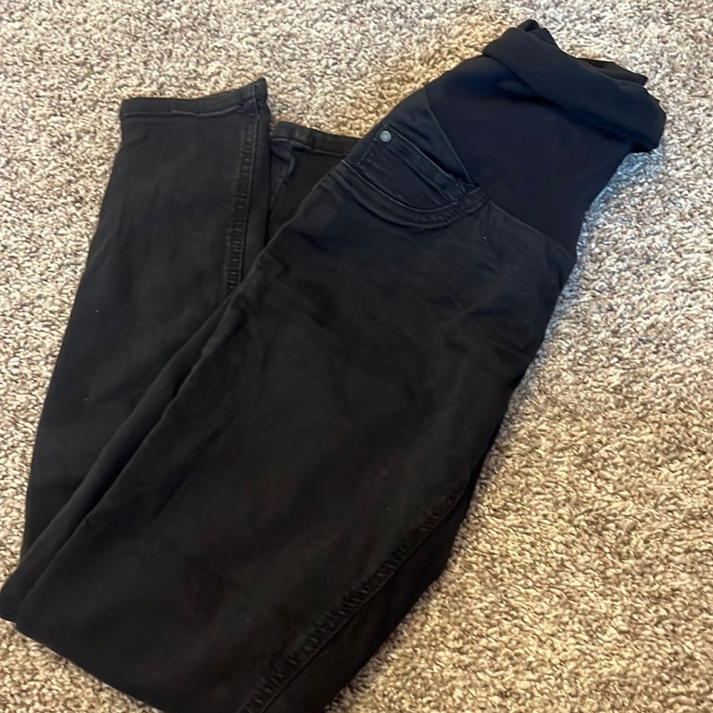 Indigo Blue Black Maternity Skinny Jeans *worn once*